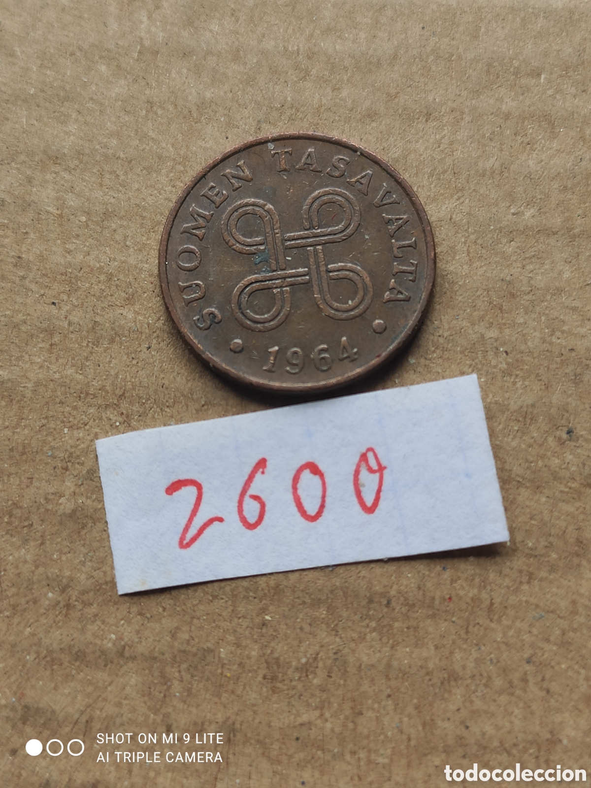 Monedas antiguas de Europa: Penny finland&eacute;s a&ntilde;o 1964