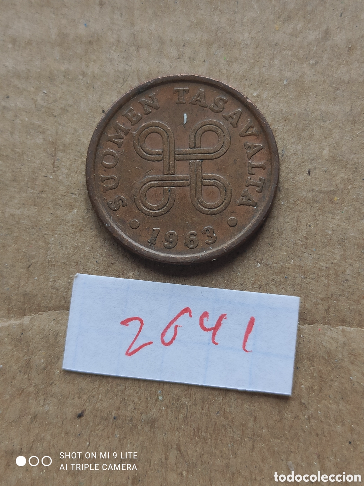 Monedas antiguas de Europa: Penny finland&eacute;s a&ntilde;o 1963
