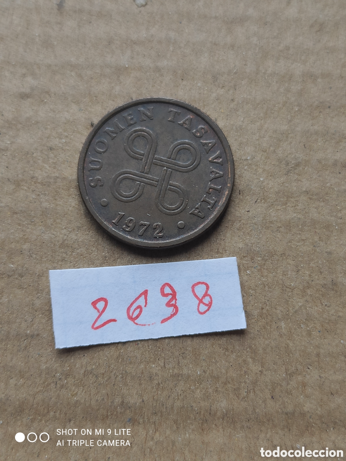 Monedas antiguas de Europa: Penny finland&eacute;s a&ntilde;o 1972
