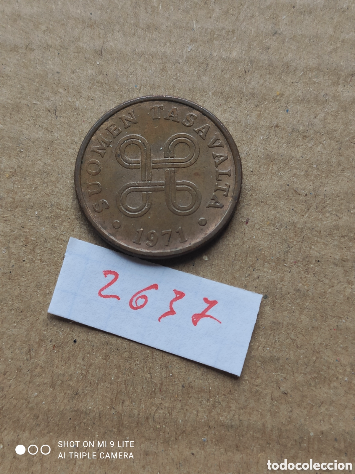 Monedas antiguas de Europa: Penny finland&eacute;s a&ntilde;o 1971