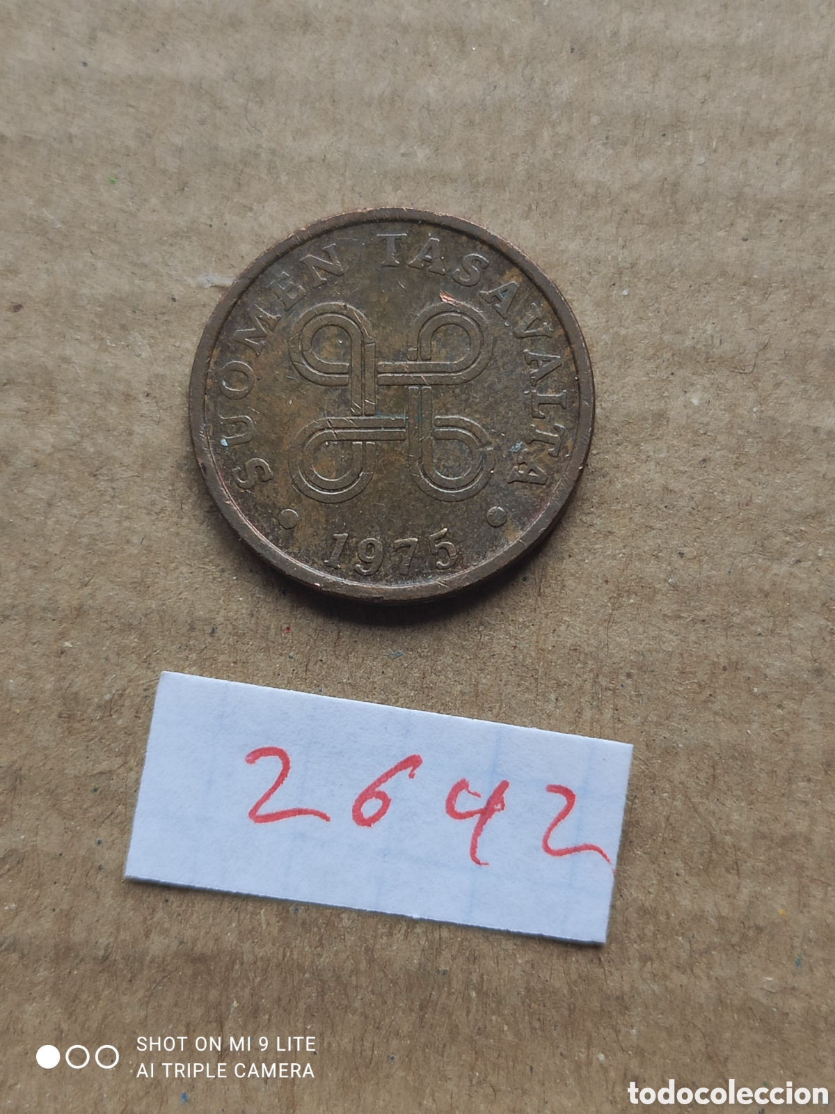 Monedas antiguas de Europa: Penny finland&eacute;s a&ntilde;o 1975