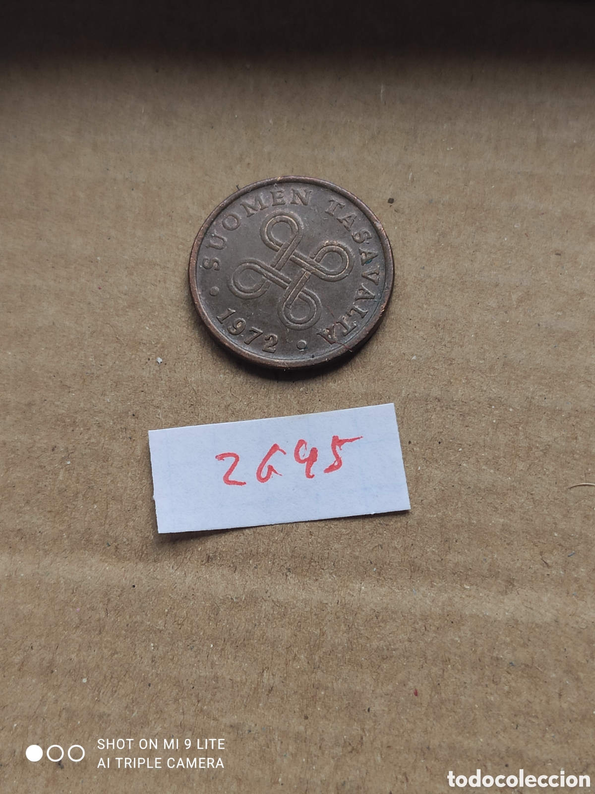 Monedas antiguas de Europa: Penny finland&eacute;s a&ntilde;o 1972