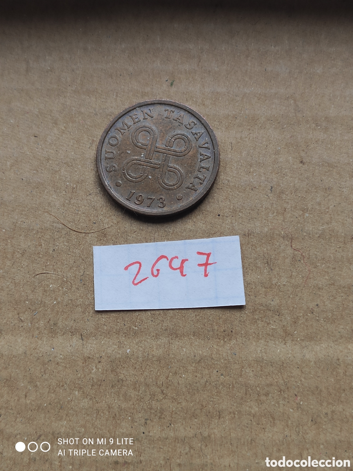 Monedas antiguas de Europa: Penny finland&eacute;s a&ntilde;o 1973