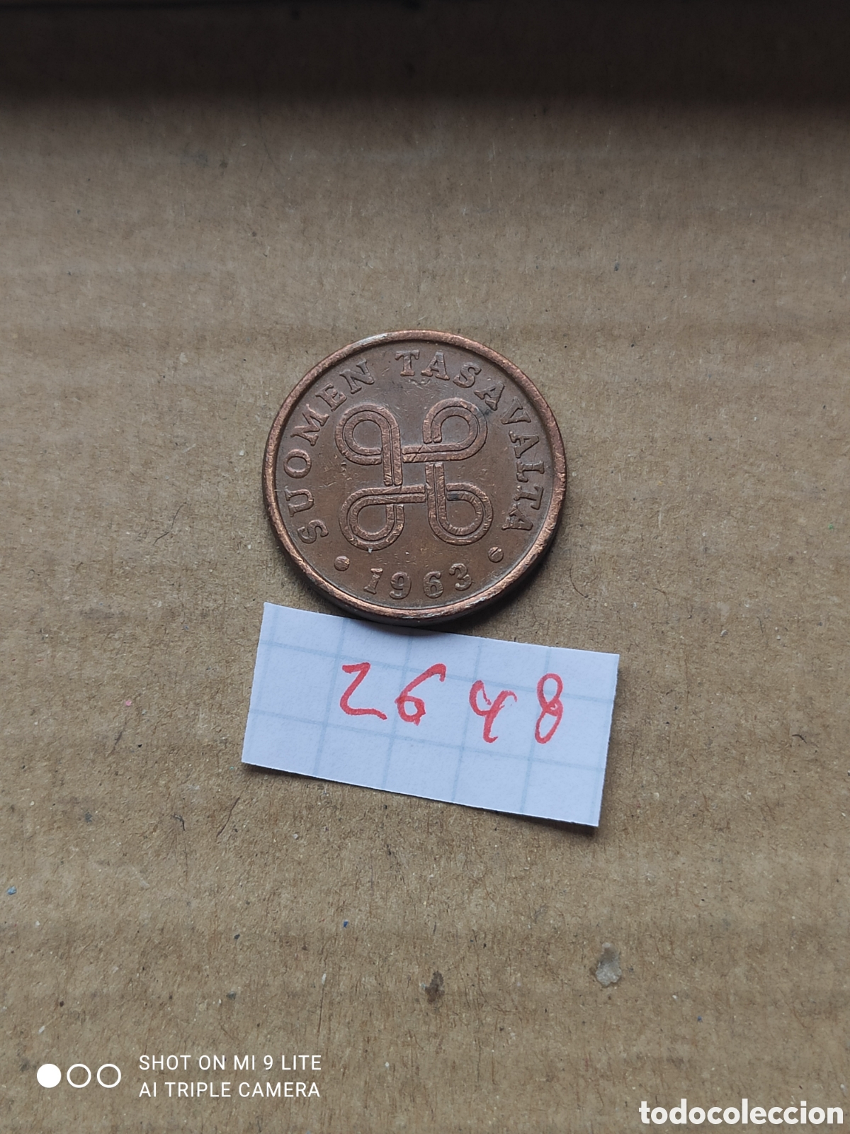Monedas antiguas de Europa: Penny finland&eacute;s a&ntilde;o 1963