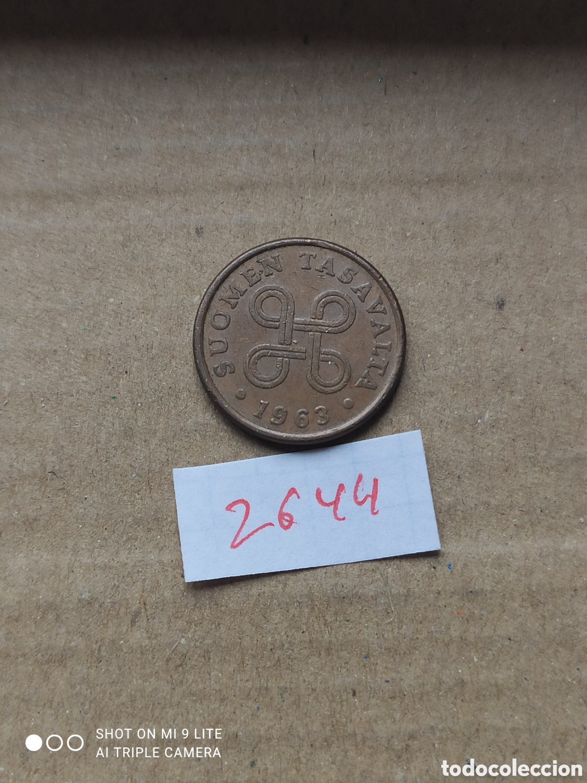 Monedas antiguas de Europa: Penny finland&eacute;s a&ntilde;o 1963