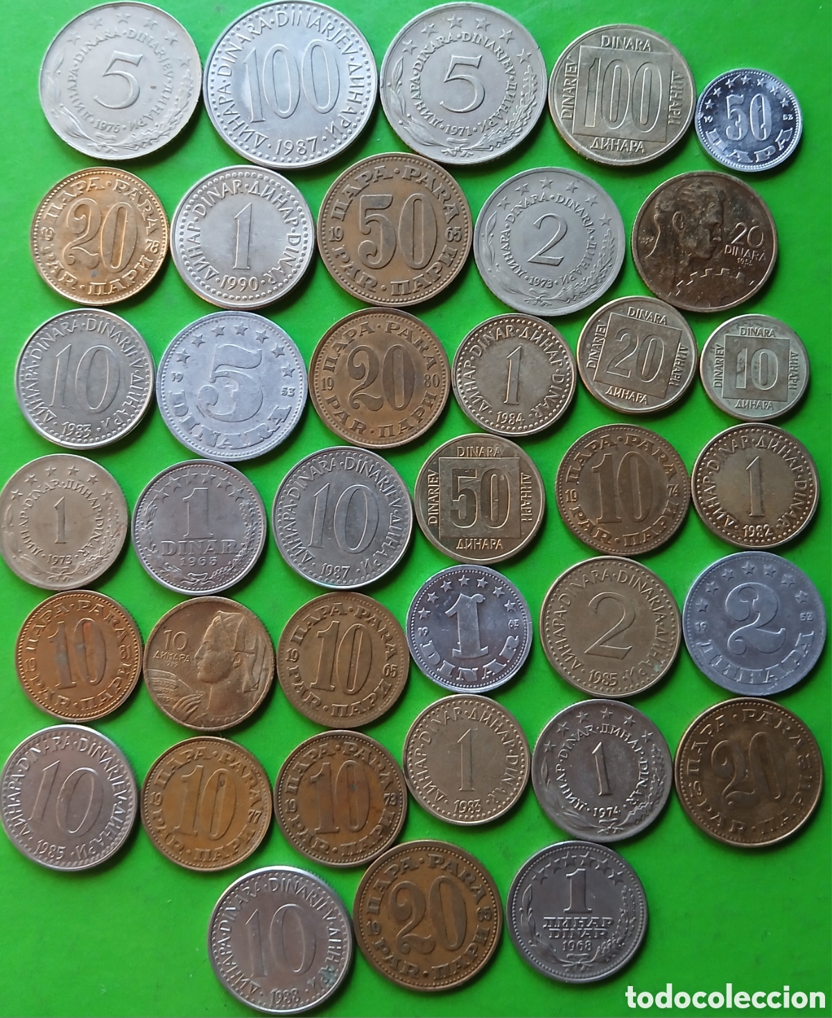 Monedas antiguas de Europa: Yugoslavia lote 37 monedas/ diferentes fechas.