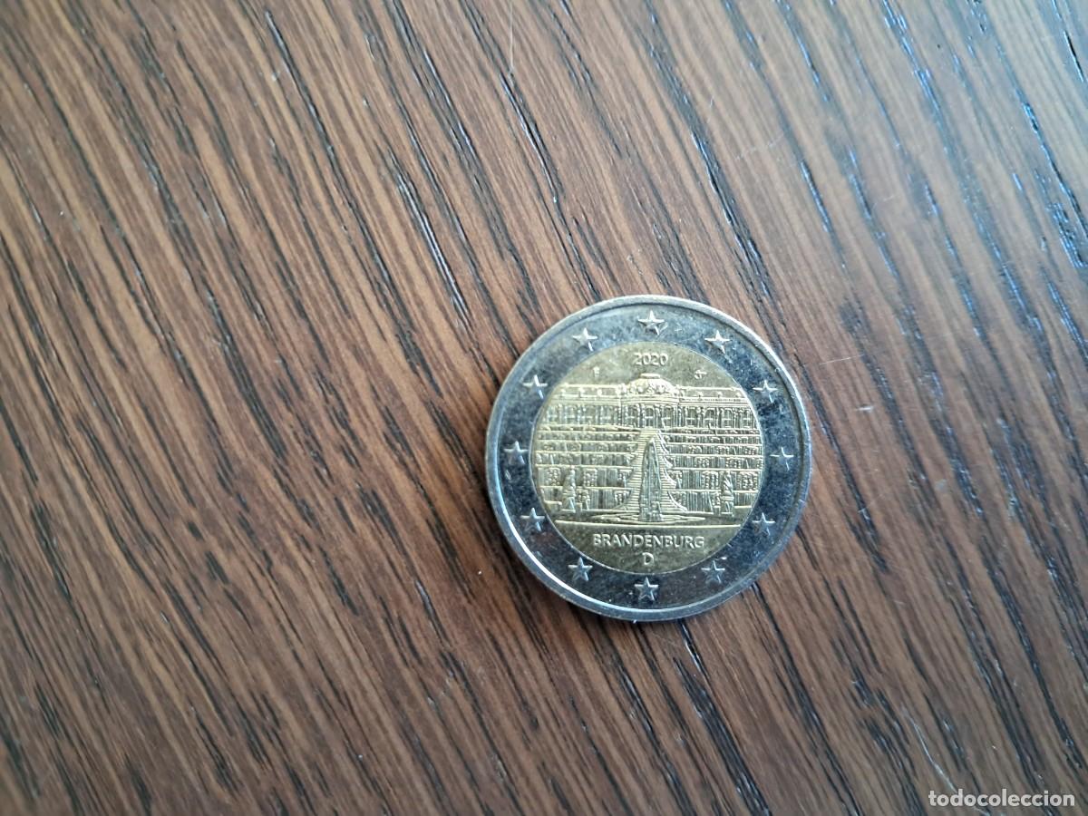 Monete antiche di Europa: moneda de 2 euros de Alemania, a&ntilde;o 2020, Brandenburg, ceca F.