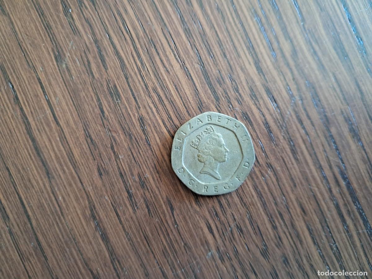 Old Coins of Europe: moneda de Gran Breta&ntilde;a, 20 peniques, a&ntilde;o 1994.