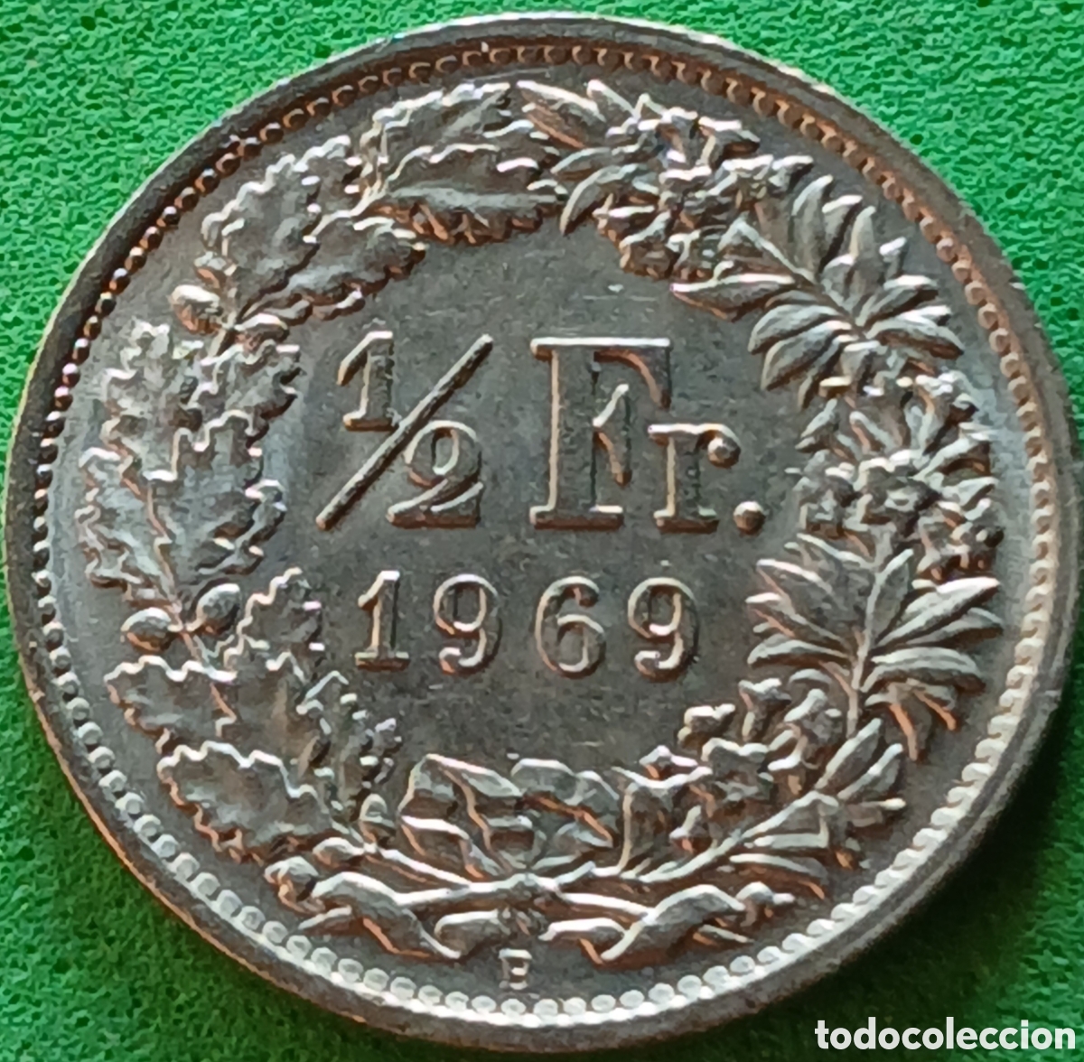 Monedas antiguas de Europa: Suiza &frac12; franco 1969 B km#23a