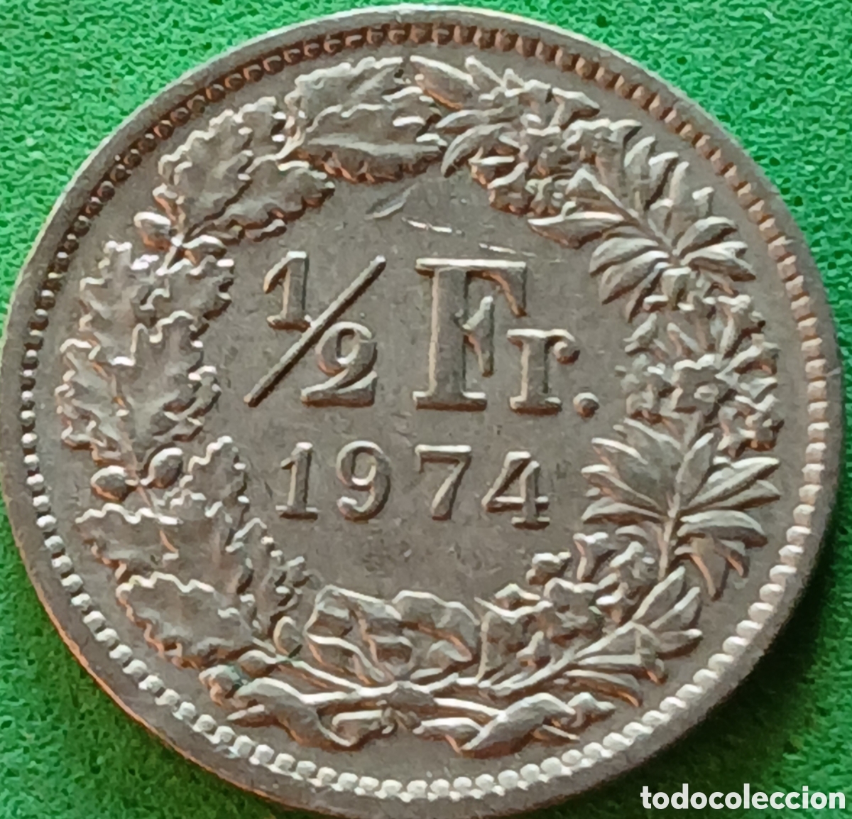 Monedas antiguas de Europa: Suiza &frac12; franco 1974 km#23a