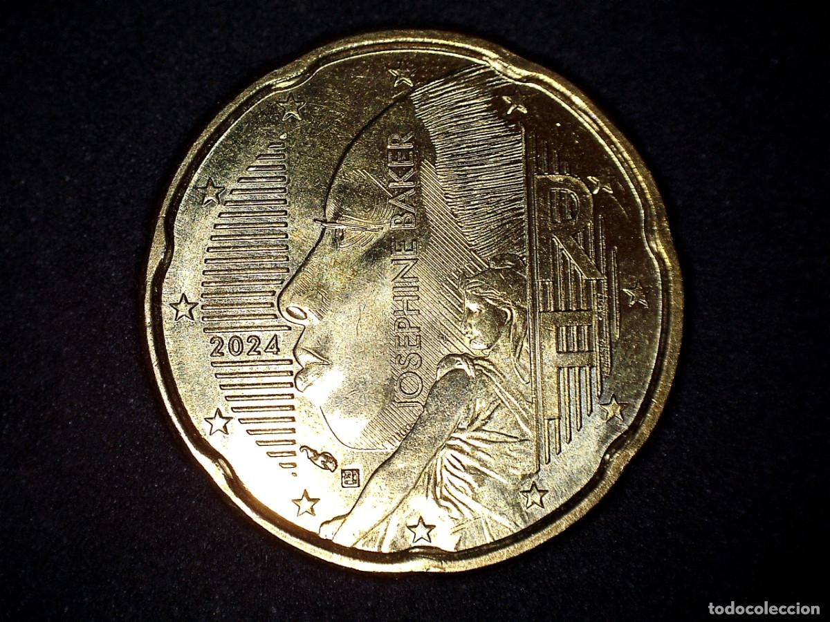 Monedas antiguas de Europa: 20 CENTIMOS CENT EURO FRANCIA 2024 JOSEPHINE BAKER CIRCULADA - MONEDAS USADAS EUROS FRANCE