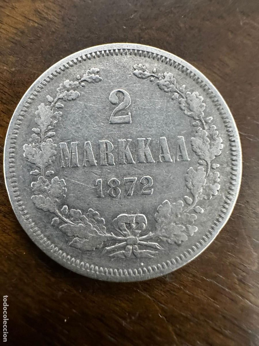 Monedas antiguas de Europa: FINLANDIA IMPERIAL - EXCLUSIVOS 2 MARKKAA DE PLATA 1872 - GRAN DUCADO (CECA HELSINKI) - ESCASA