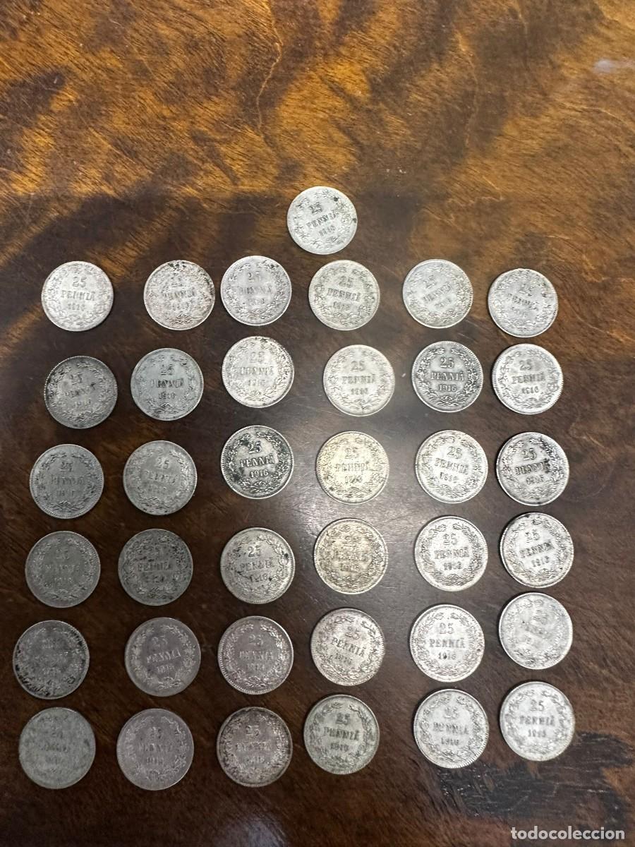 Monedas antiguas de Europa: LOTE DE 31 MONEDAS DE PLATA - 25 PENNI&Auml; (1915-1916) - FINLANDIA IMPERIAL (I GUERRA MUNDIAL) - GRAN D