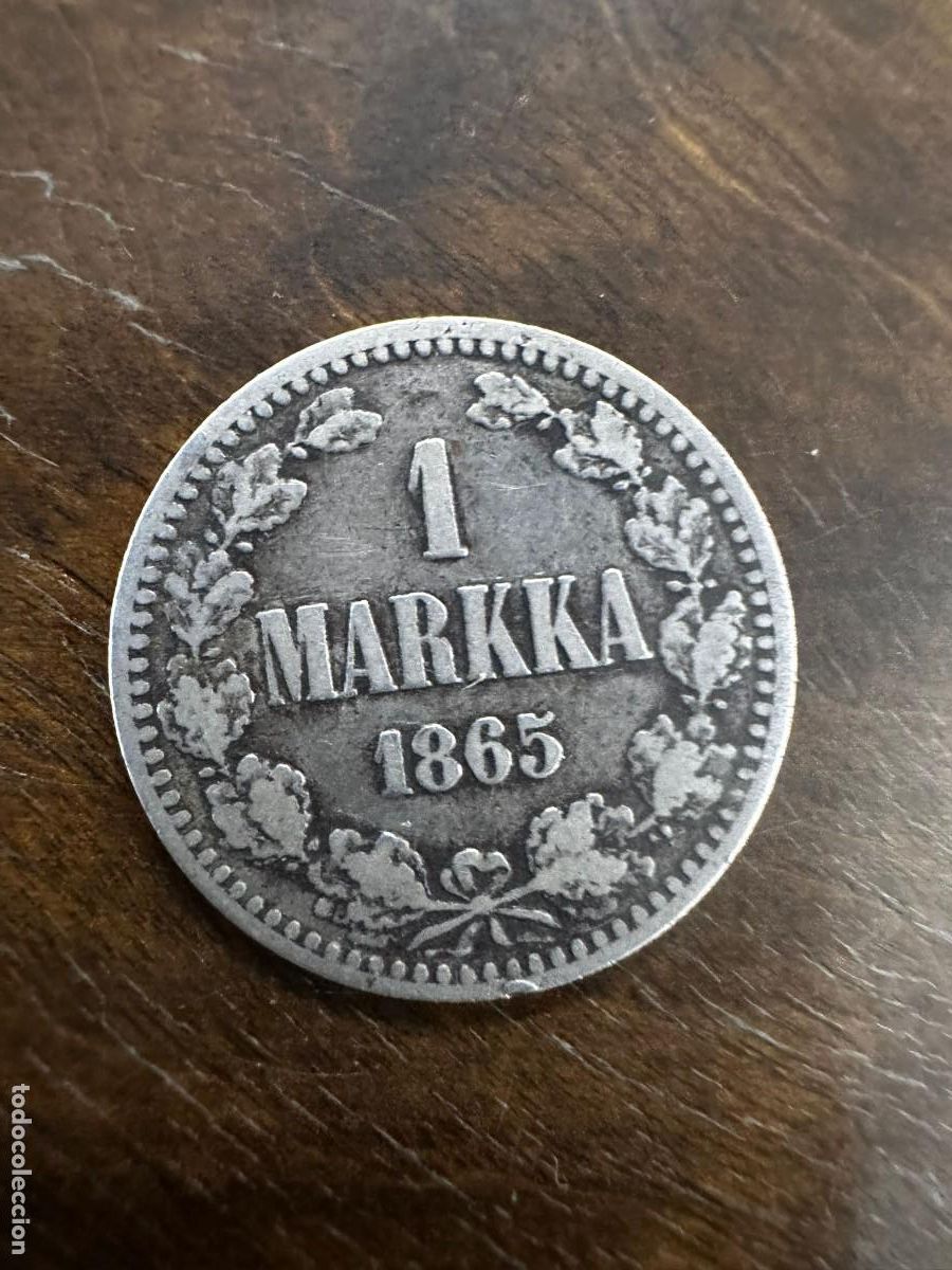 Monedas antiguas de Europa: FINLANDIA IMPERIAL - 1 MARKKA DE PLATA 1915 - GRAN DUCADO (ZAR NICOL&Aacute;S II) - I GUERRA MUNDIAL