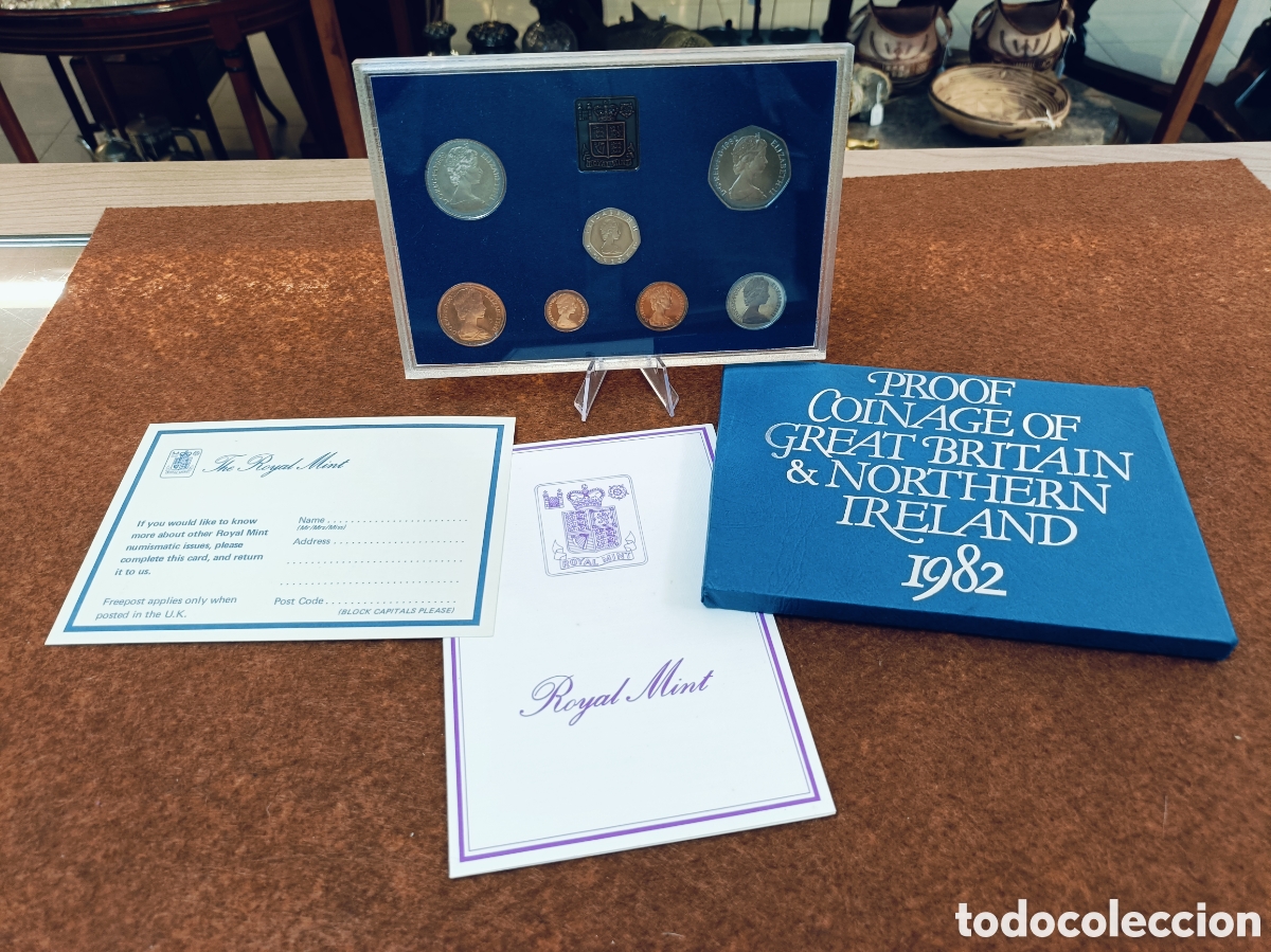Monedas antiguas de Europa: Set Proof Reino Unido 1982 Gran Breta&ntilde;a e Irlanda del Norte 6 Monedas