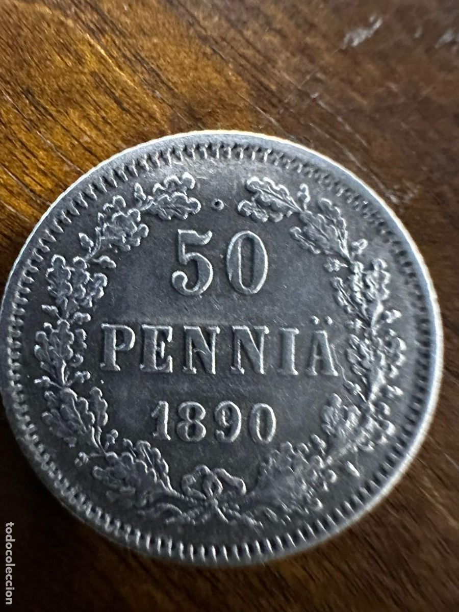 Monedas antiguas de Europa: FINLANDIA IMPERIAL - 50 PENNI&Auml; DE PLATA 1890 - GRAN DUCADO