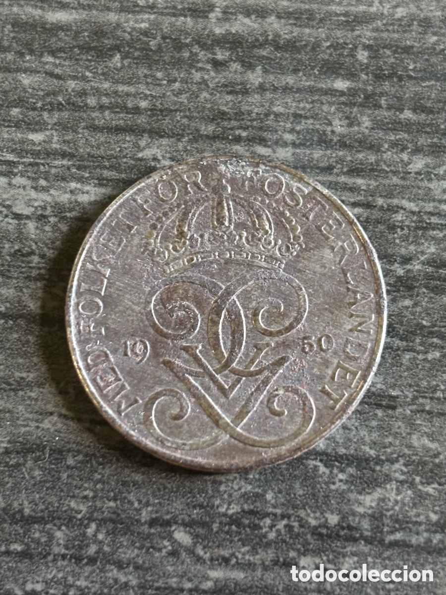 Monedas antiguas de Europa: 5 &Ouml;re 1950 Suecia &ndash; moneda antigua escandinava