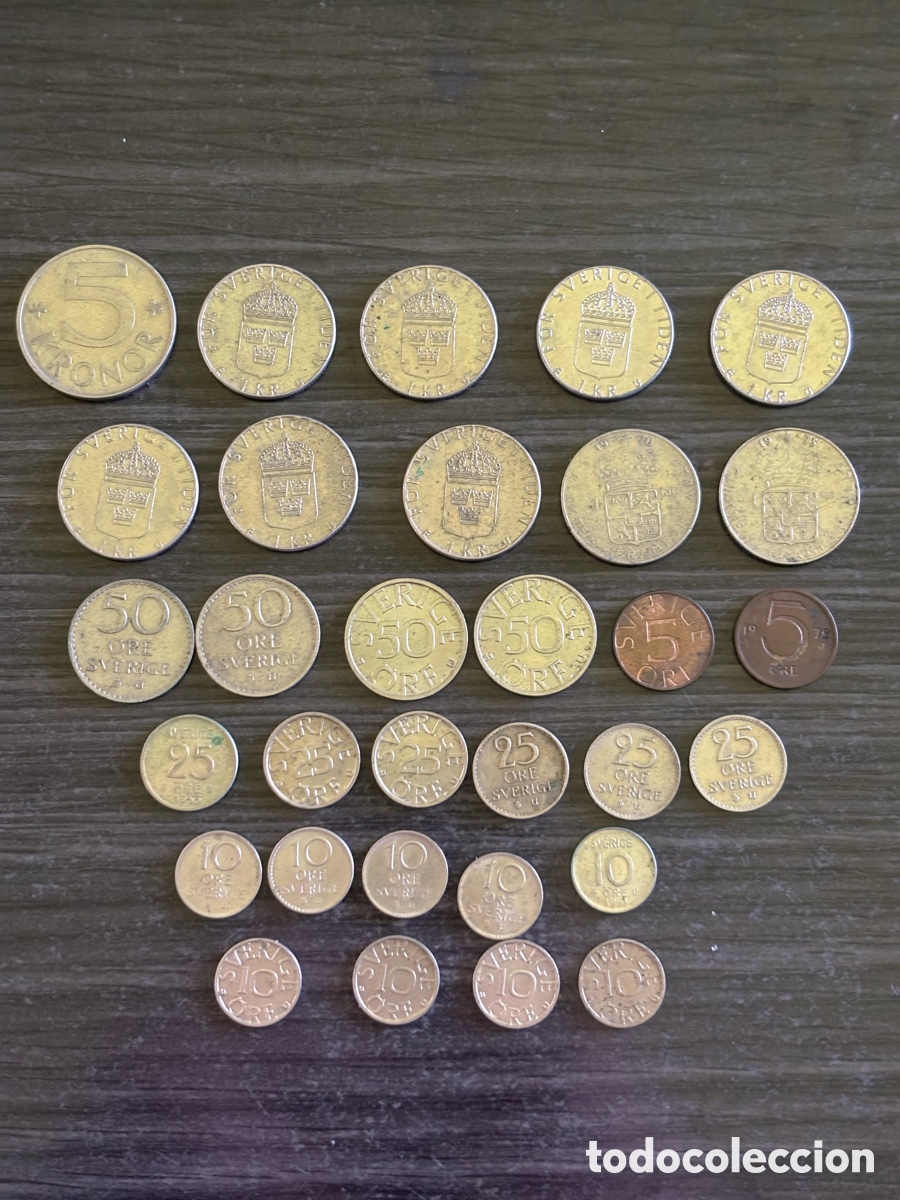 Monedas antiguas de Europa: Lote monedas Suecia: Krona y Ore