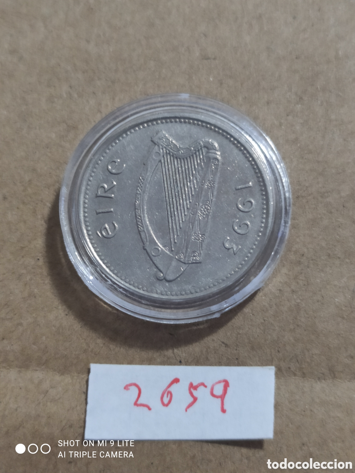 Monedas antiguas de Europa: 10 Penny Irlanda a&ntilde;o 1993