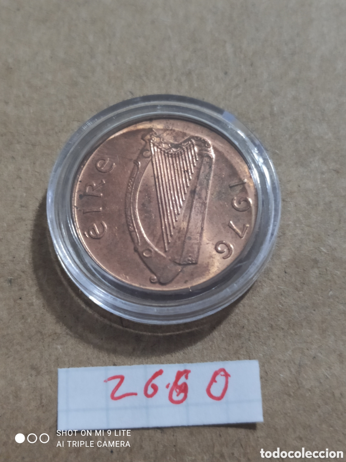Monedas antiguas de Europa: 1 Penny Irlanda a&ntilde;o 1976