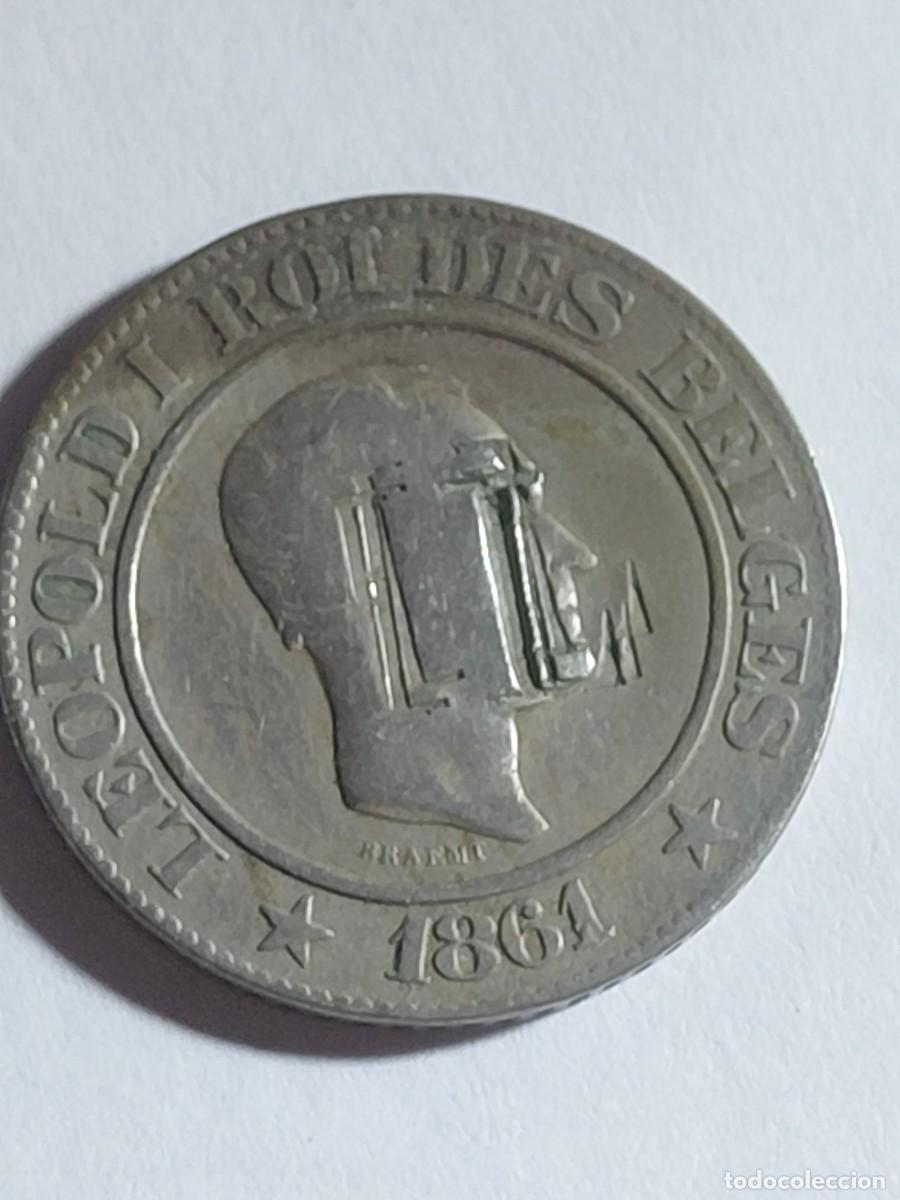 Monedas antiguas de Europa: BELGICA - 20 CENTS 1861 KM20 - REMARCADA