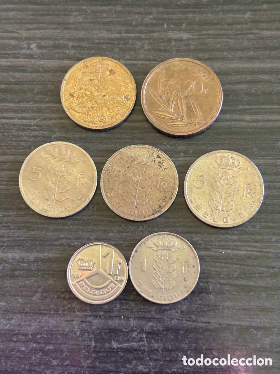 Monedas antiguas de Europa: Lote monedas B&eacute;lgica - Francos Colecci&oacute;n