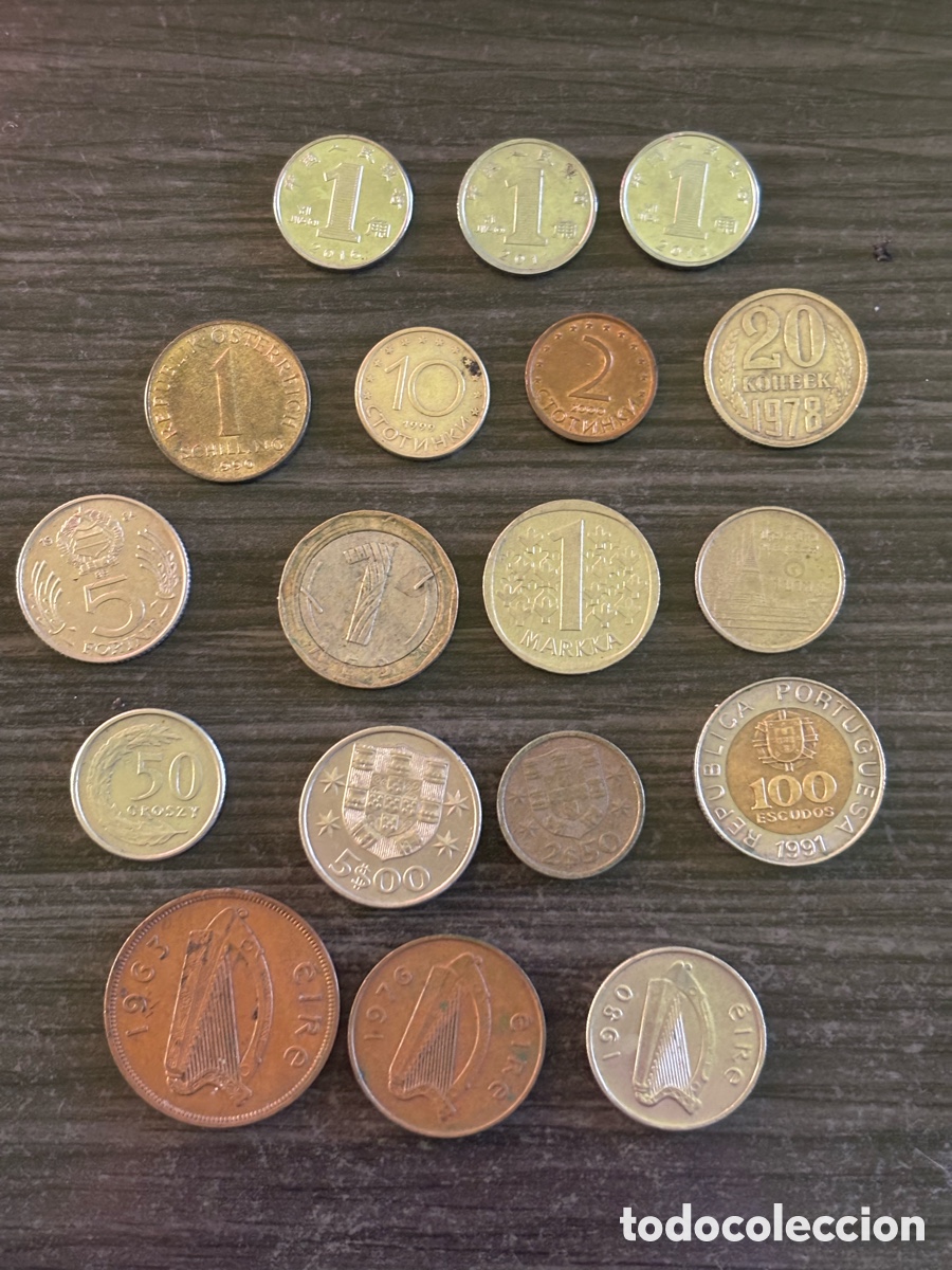Monedas antiguas de Europa: Lote de monedas del mundo - Europa, Asia, &Aacute;frica