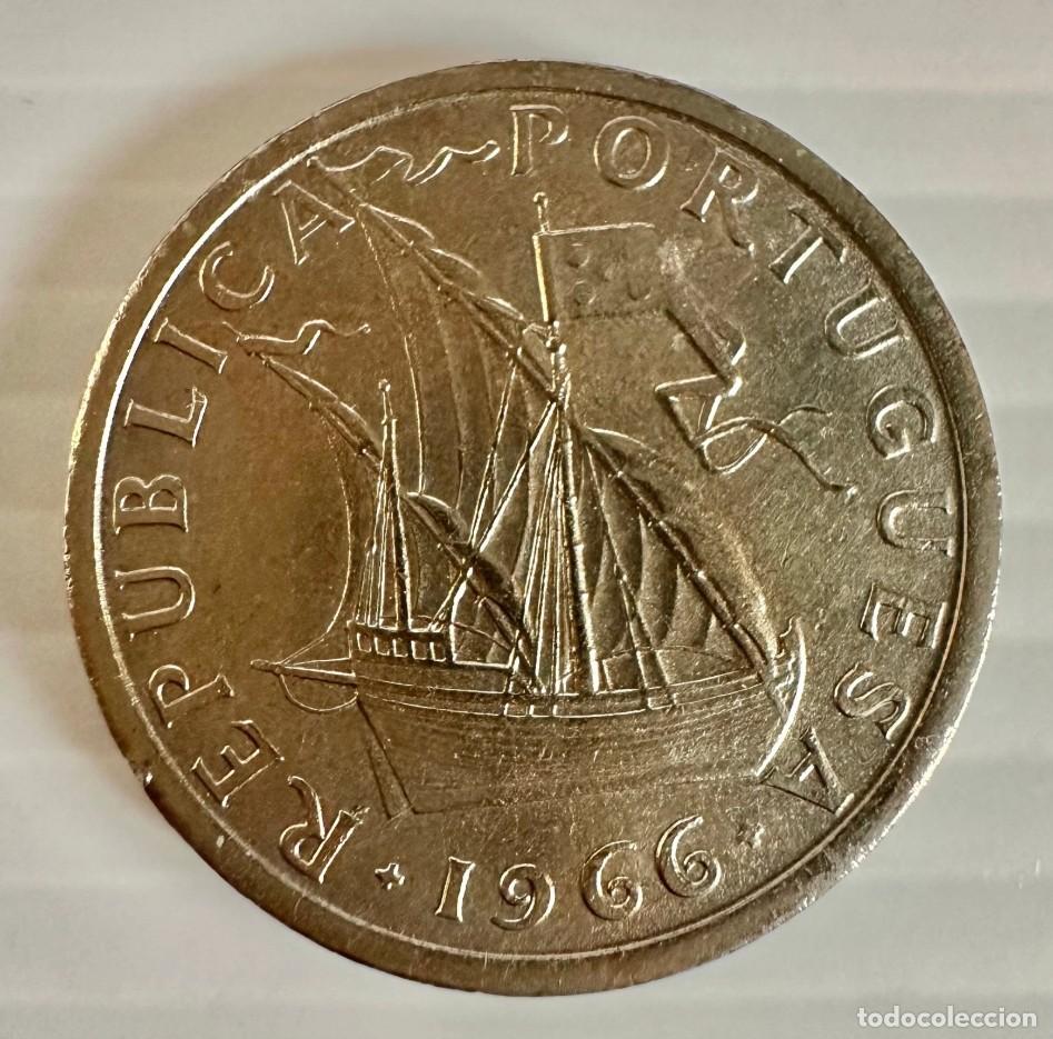 Monedas antiguas de Europa: 1966 Portugal 5 Escudos Coin &ndash; Portuguese Republic &ndash; KM# 592 &ndash; Cupro-Nickel