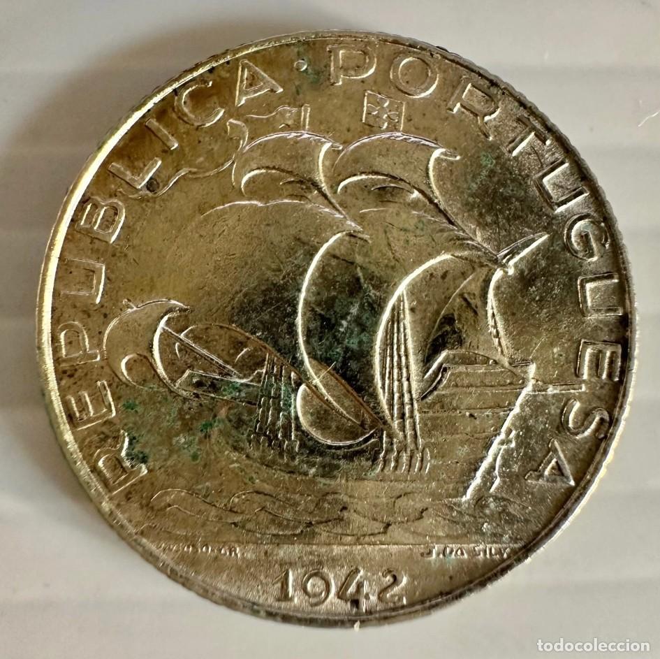Monedas antiguas de Europa: 1944 Portugal 2.50 Escudos Silver Coin &ndash; Portuguese Republic &ndash; KM# 580 &ndash; 65% Silver