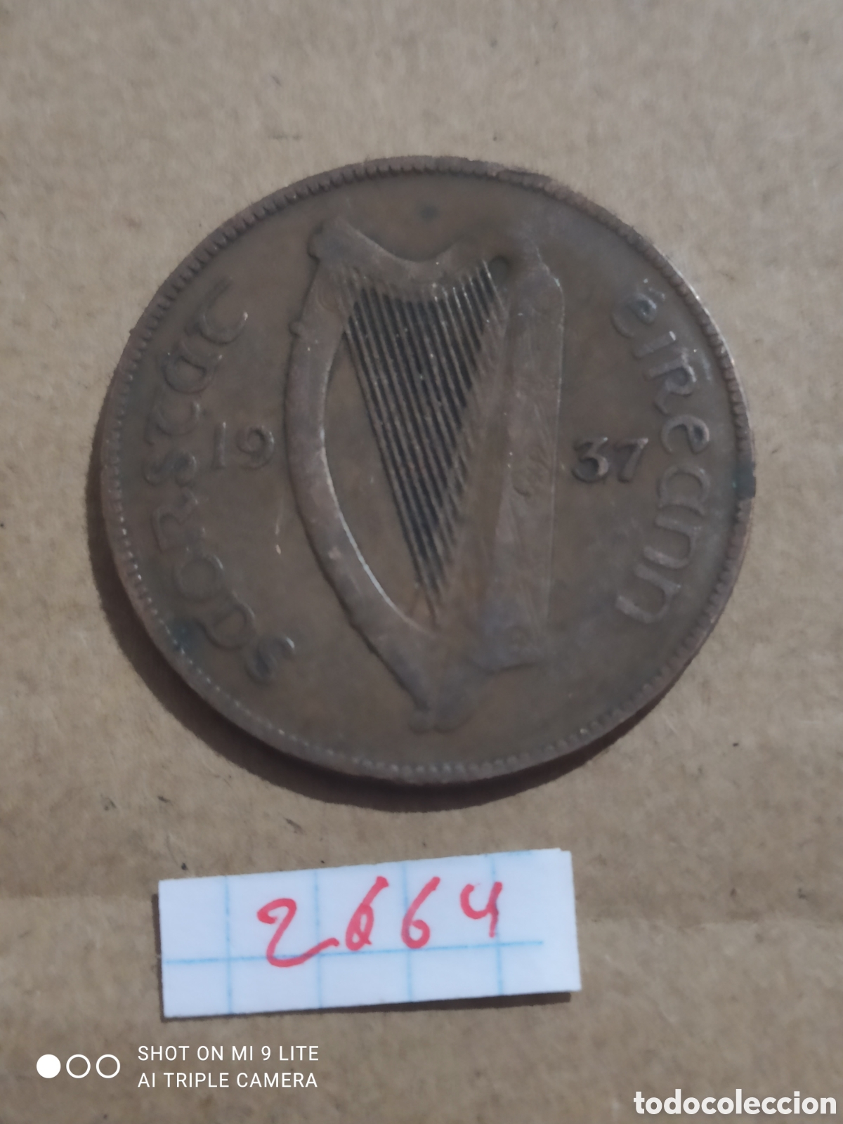 Monedas antiguas de Europa: 1 libra Irlanda a&ntilde;o 1937