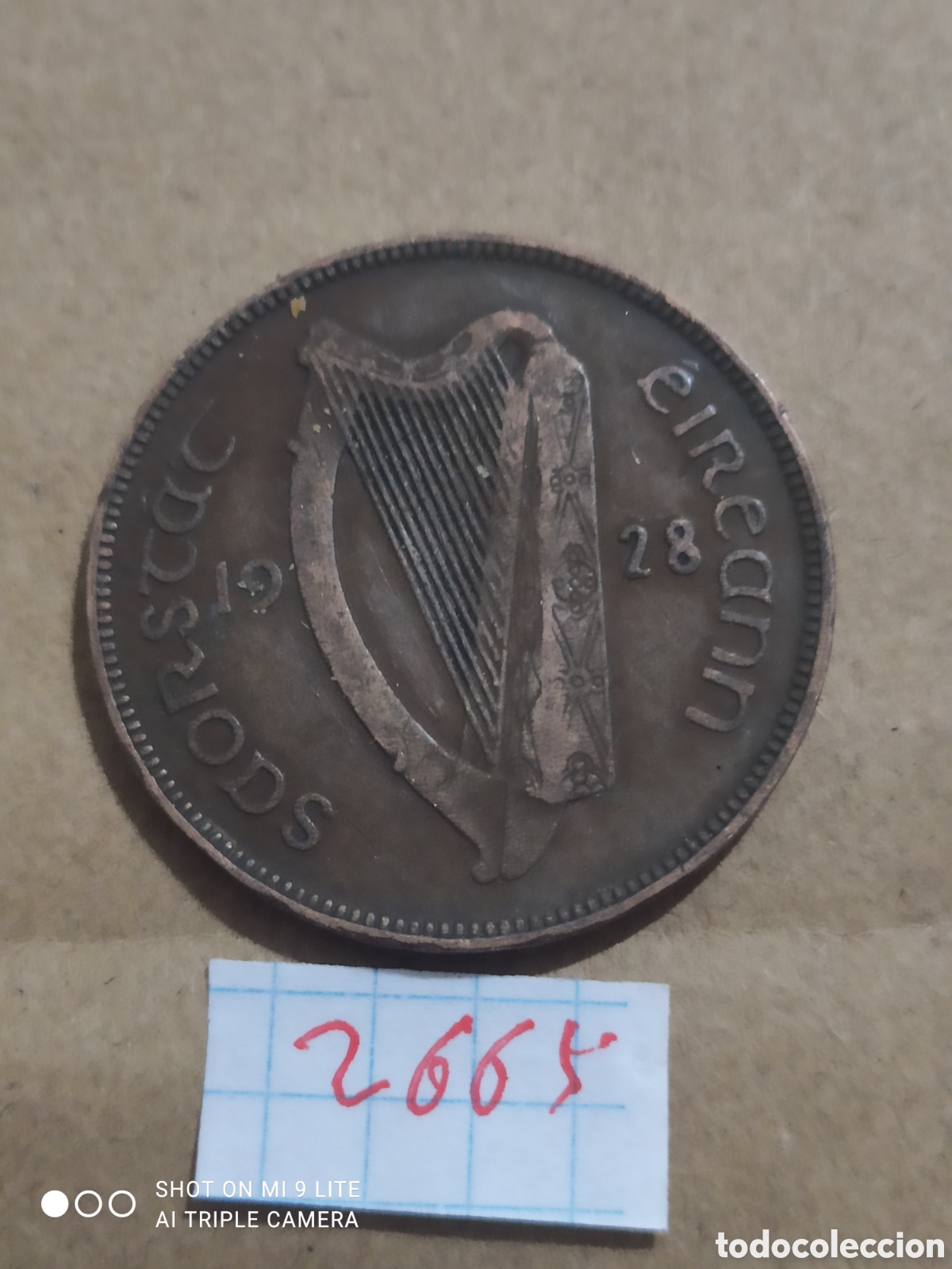 Monedas antiguas de Europa: 1 libra irlandesa a&ntilde;o 1928