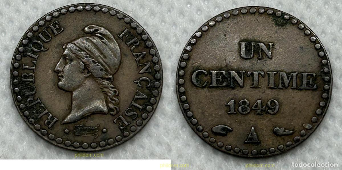 Monedas antiguas de Europa: 3726 FRANCIA 1849 FRANCIA 1 CENTIMO 1849