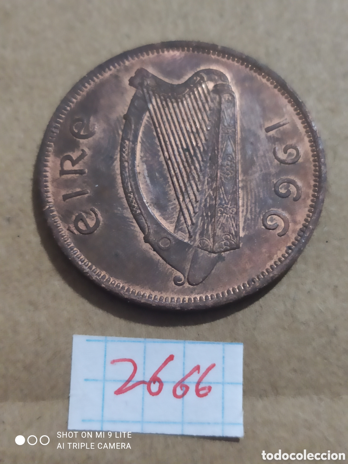Monedas antiguas de Europa: 1 libra irlandesa a&ntilde;o 1966