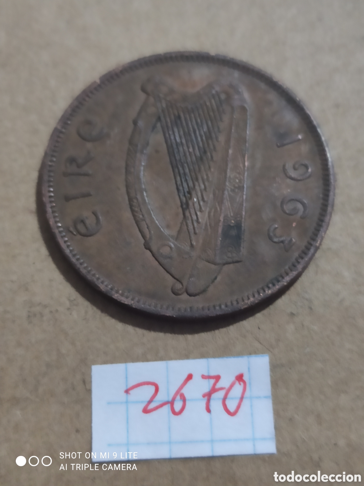 Monedas antiguas de Europa: Libra irlandesa a&ntilde;o 1963