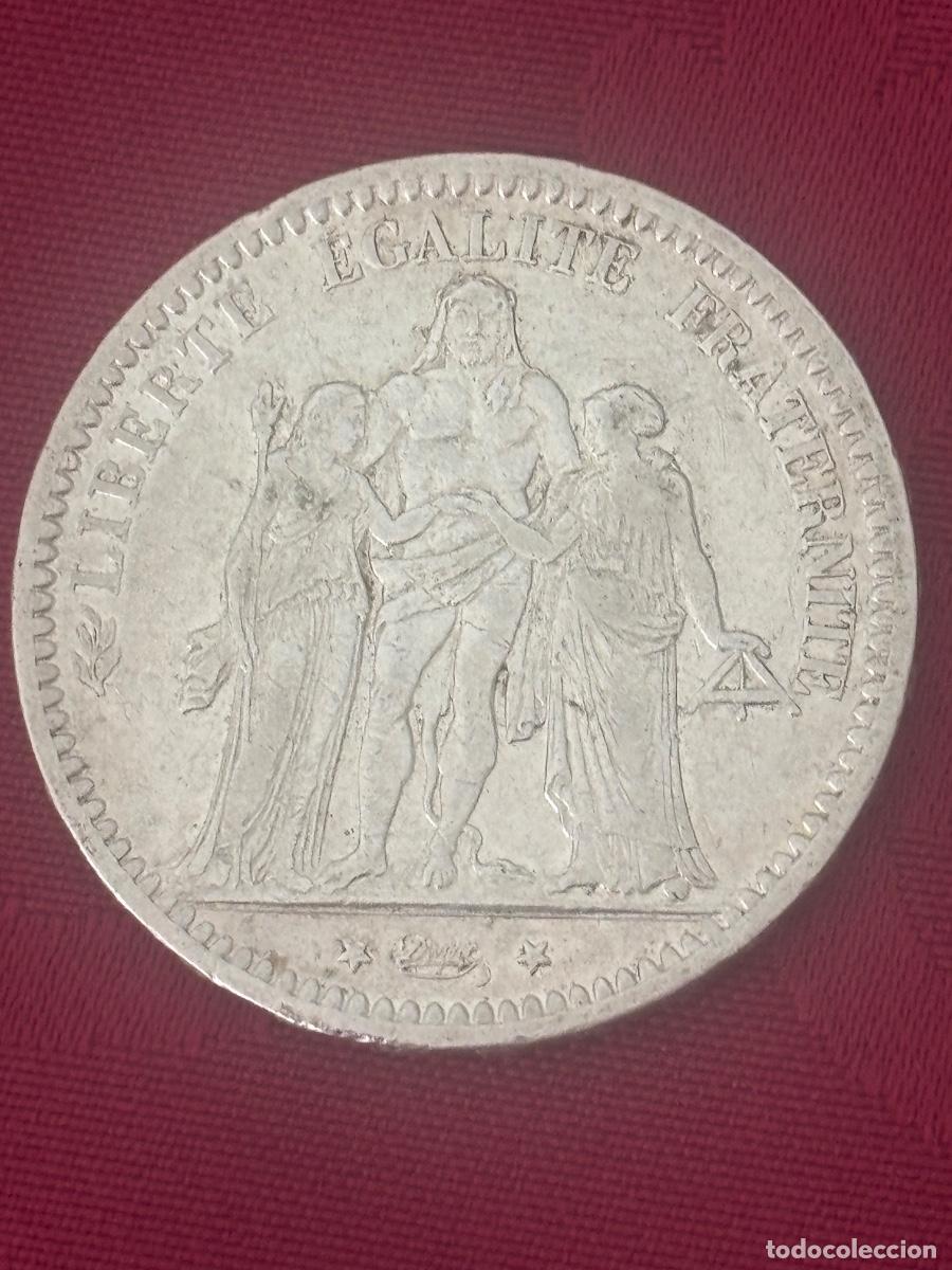 Monedas antiguas de Europa: moneda de 5 francos 1873 A