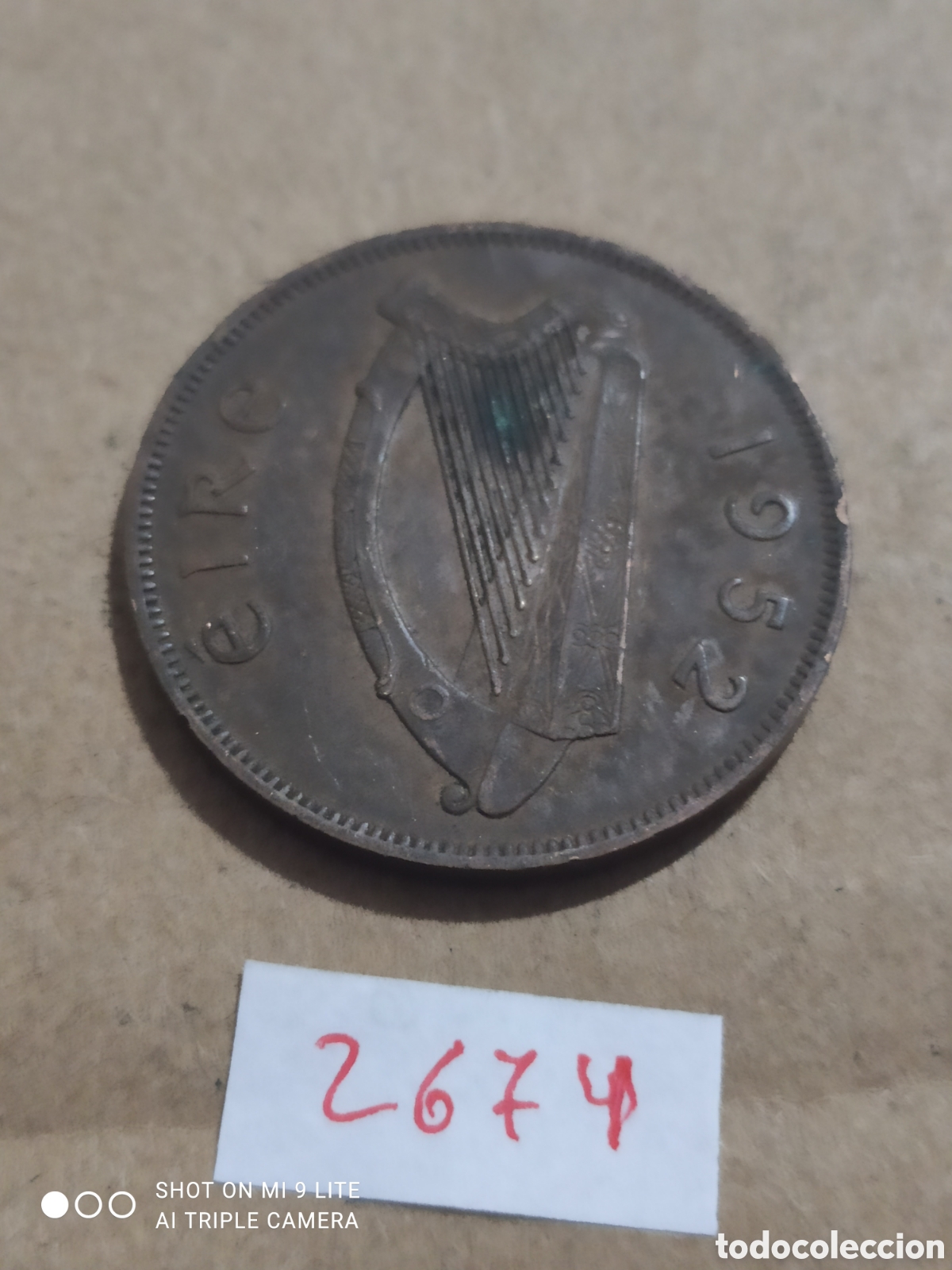 Monedas antiguas de Europa: Libra irlandesa a&ntilde;o 1952