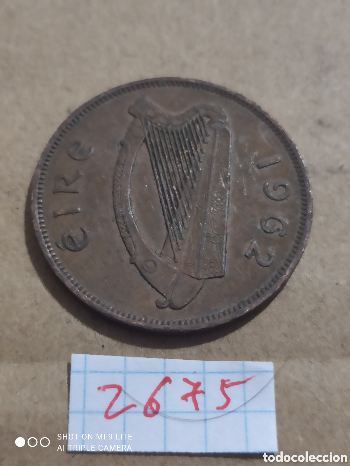 Monedas antiguas de Europa: Libra irlandesa a&ntilde;o 1962