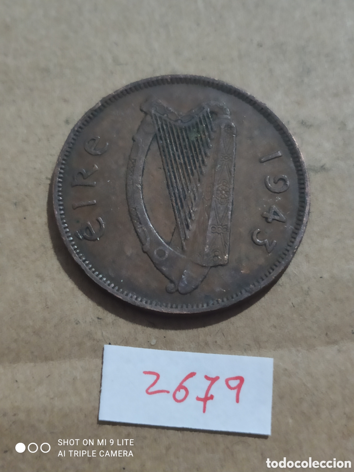 Monedas antiguas de Europa: Libra irlandesa a&ntilde;o 1943