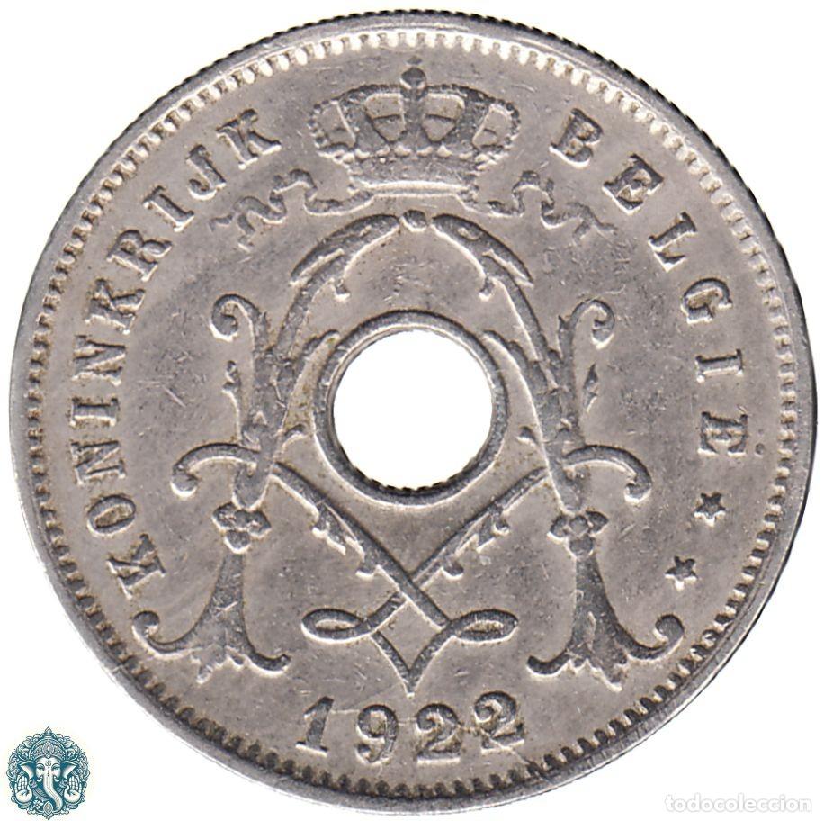 Monedas antiguas de Europa: B&Eacute;LGICA 5 C&eacute;ntimos 1922 Alberto I KM#67 Leyenda Belgie