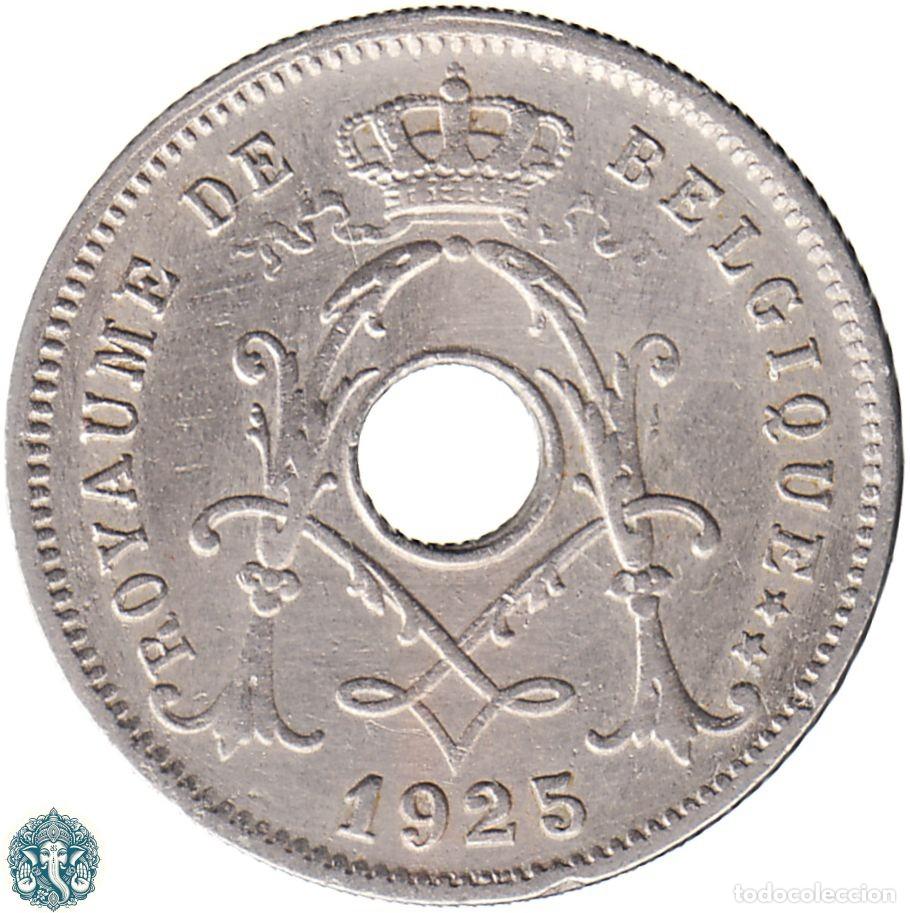 Monedas antiguas de Europa: B&Eacute;LGICA 5 C&eacute;ntimos 1925 Alberto I KM#676 Leyenda Belgique
