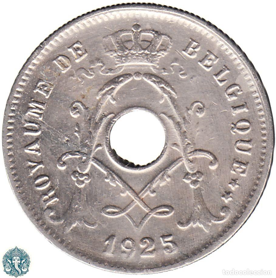 Monedas antiguas de Europa: B&Eacute;LGICA 5 C&eacute;ntimos 1925 Alberto I KM#676 Leyenda Belgique