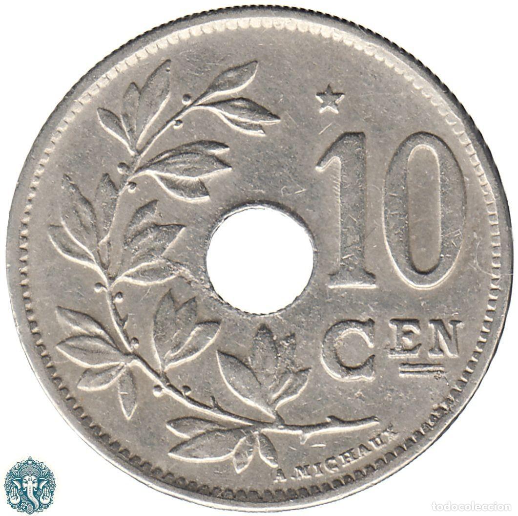 Monedas antiguas de Europa: B&Eacute;LGICA 10 C&eacute;ntimos 1930 Alberto I KM#96 Leyenda Belgie - Variante estrella apoyo en 2 puntos