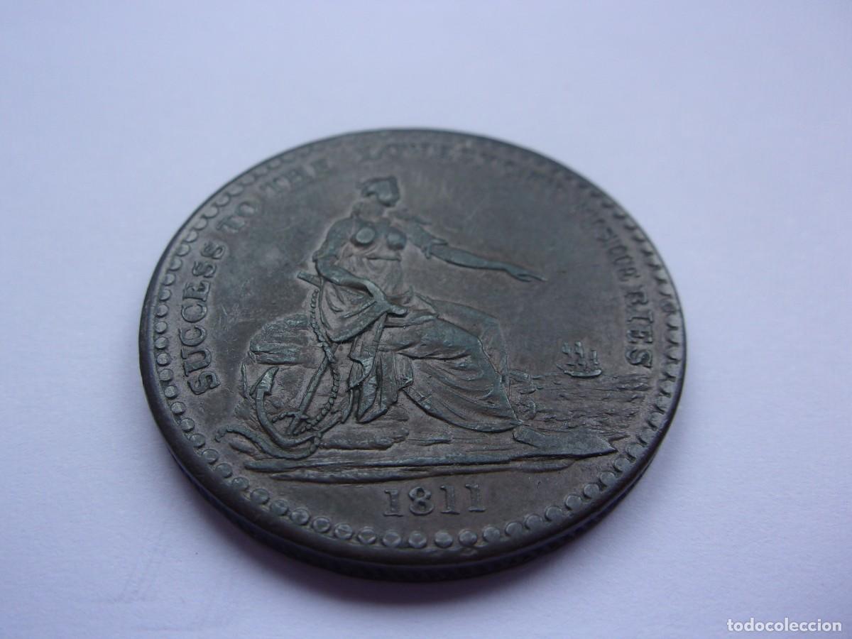 Monedas antiguas de Europa: 28SCL17 Gran Breta&ntilde;a Lowestoft Fisheries Suffolk one penny token 1811