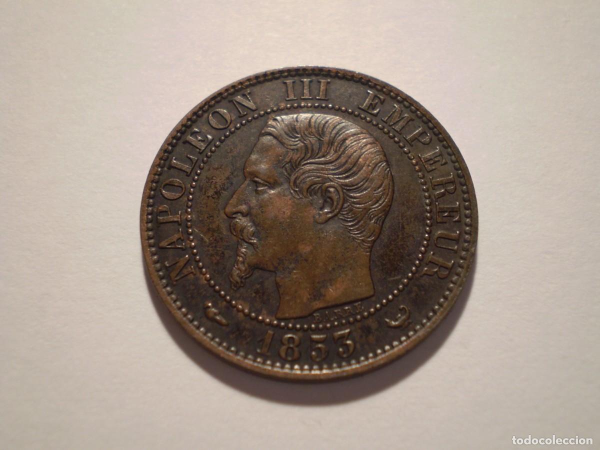 Monedas antiguas de Europa: 3SAY13 France Napoleon III Lille 1853 medallic 5 centimes. Mintage 2000