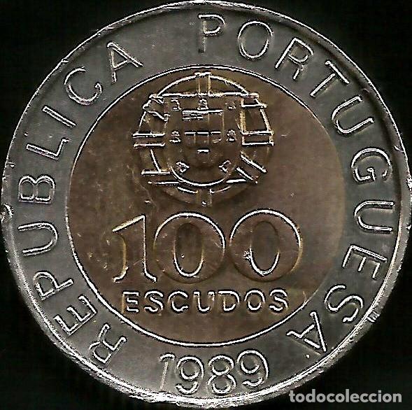 Monedas antiguas de Europa: PORTUGAL 1989 - 100 ESCUDOS - KM 645.2 - CIRCULADA