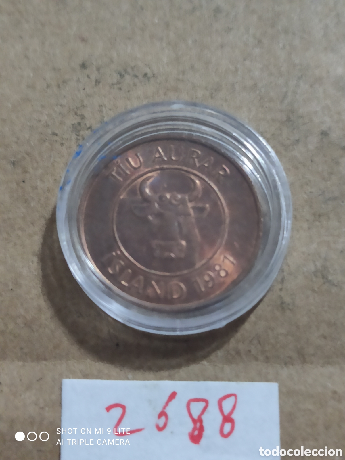 Monedas antiguas de Europa: 10 aurar de Islandia a&ntilde;o 1981