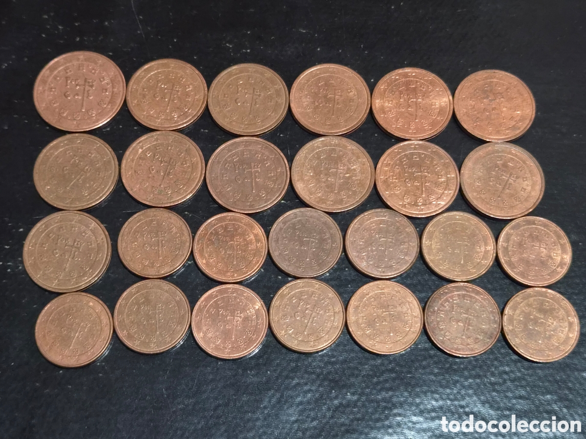 Monnaies anciennes de Europe: LOTE DE MONEDAS DE 1 Y 2 C&Eacute;NTIMOS DE PORTUGAL DIFERENTES A&Ntilde;OS