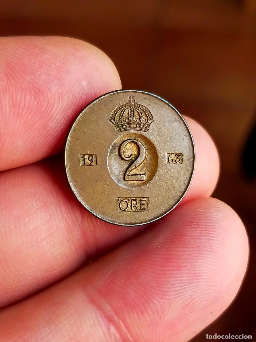 Monedas antiguas de Europa: MONEDA DE 2 DOS ORE SUECIA 1963 U MUY BUENA CONSERVACION