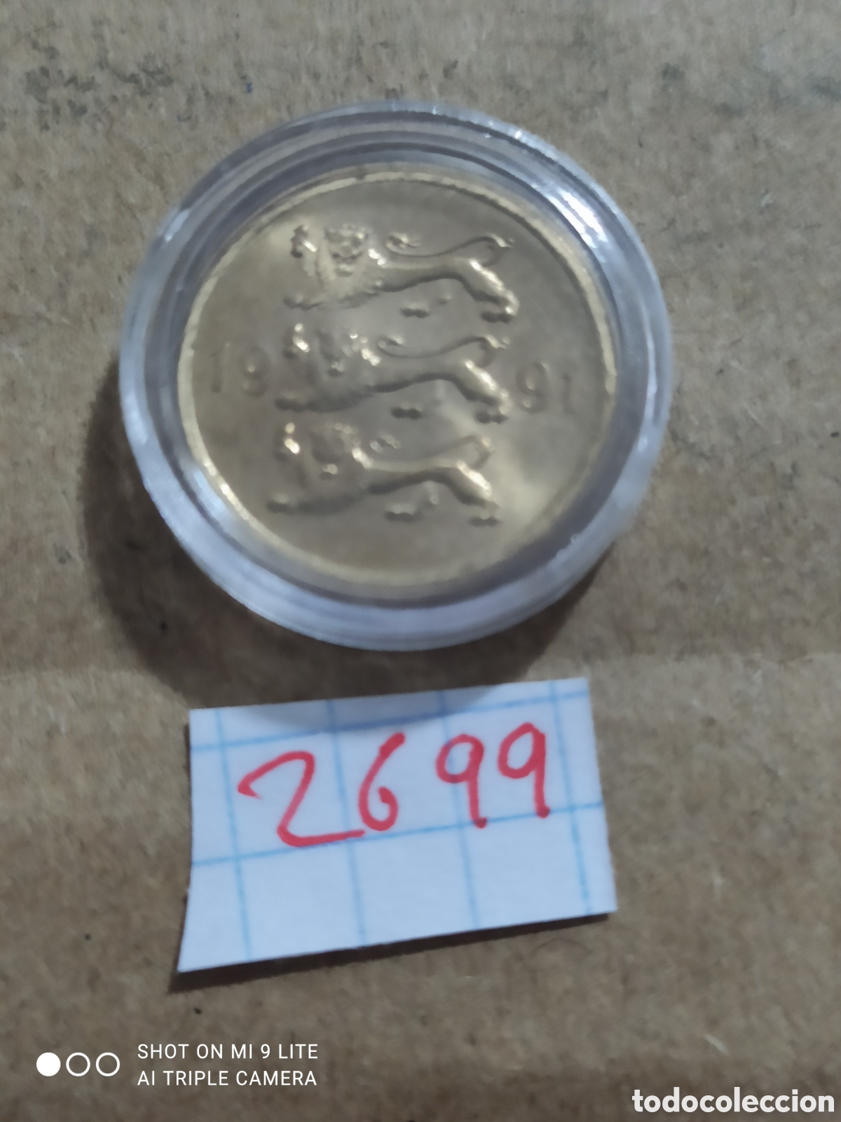 Monedas antiguas de Europa: 5 sent&iacute; de estribos a&ntilde;o 1991