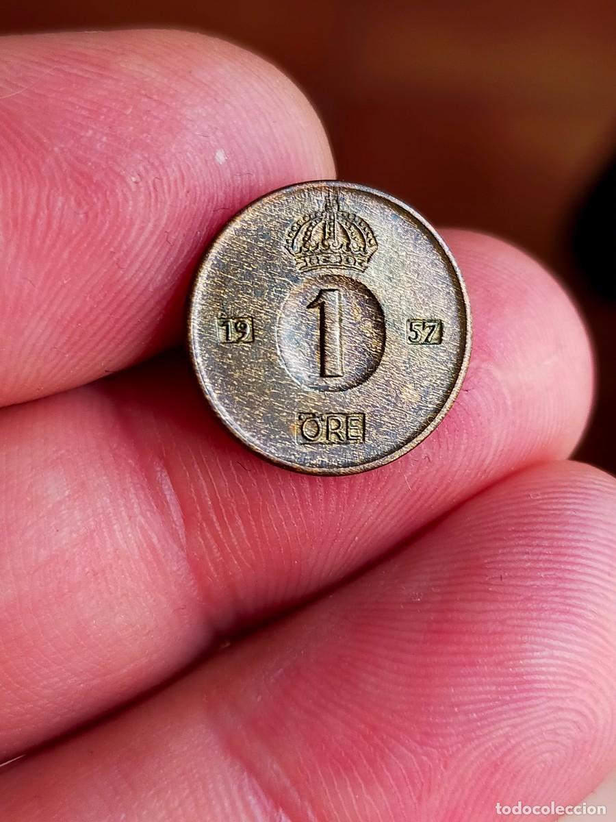 Alte M&uuml;nzen aus Europa: MONEDA DE 1 UN ORE SUECIA 1957 TS MUY BUENA CONSERVACION